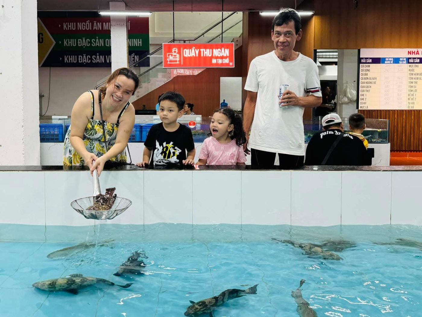 Hồ cá mập trải nghiệm tại Vựa Hải Sản Bãi Cháy – SeaHome thi công
